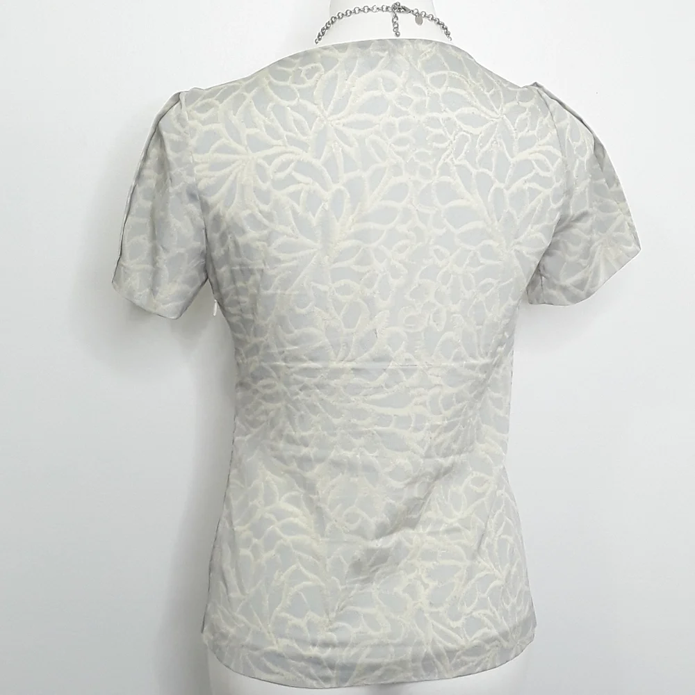 Banana Republic Faux Wrap Butterfly Print Blouse EUC sz 2